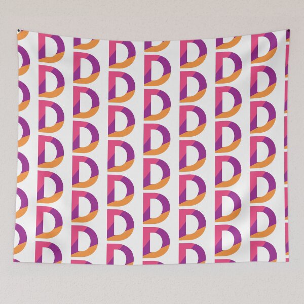 Item preview, Retro Color Block Letter D – Geometric Initial Monogram Design designed and sold by Fontaine Color Co..