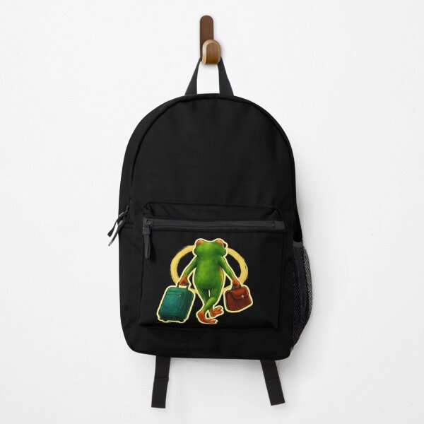 Item preview, Frog Traveler Back View — Funny Cartoon Sticker Travel Art designed and sold by ArtoryWorks.
