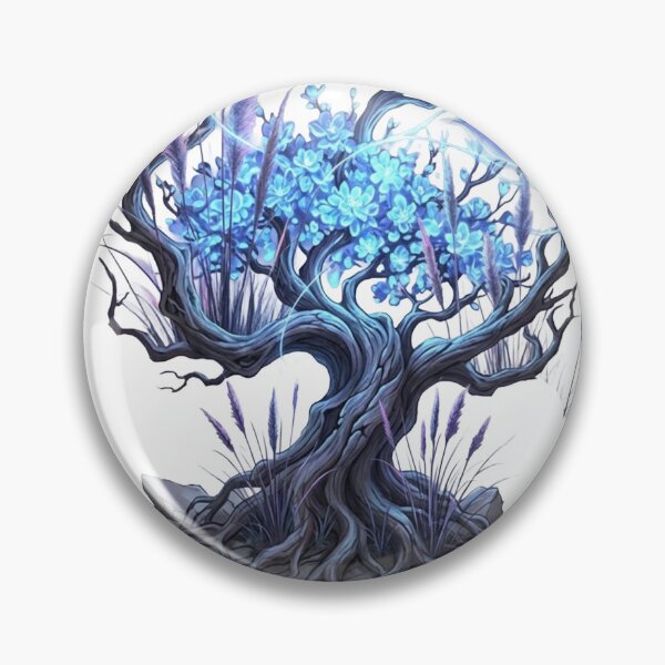 Item preview, Mystical Blue tree of Life Art Sticker classic  designed and sold by PawFusionArt.