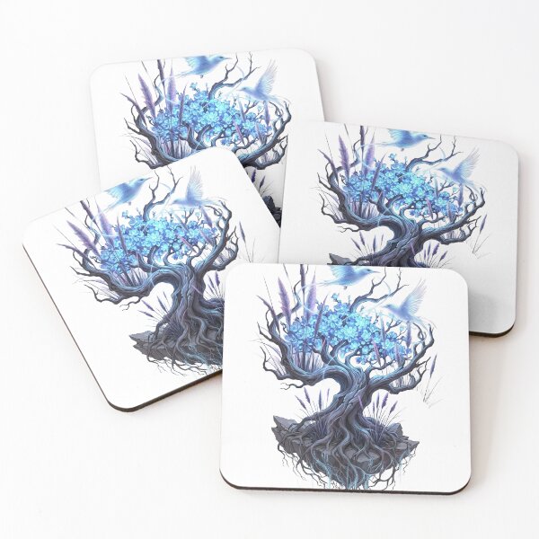 Item preview, Mystical Blue tree of Life Art Sticker classic  designed and sold by PawFusionArt.
