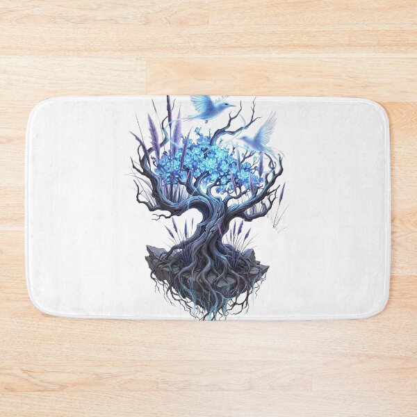 Item preview, Mystical Blue tree of Life Art Sticker classic  designed and sold by PawFusionArt.