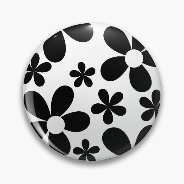 Item preview, Retro Mod Daisies Black and White designed and sold by P9Designs.