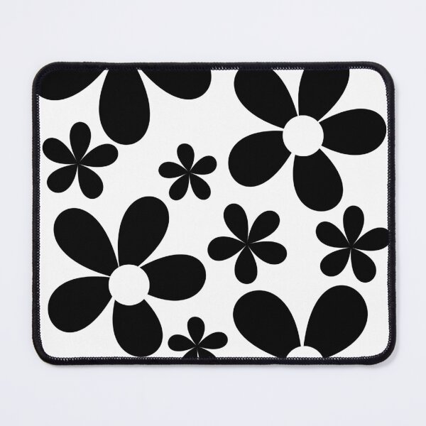Item preview, Retro Mod Daisies Black and White designed and sold by P9Designs.