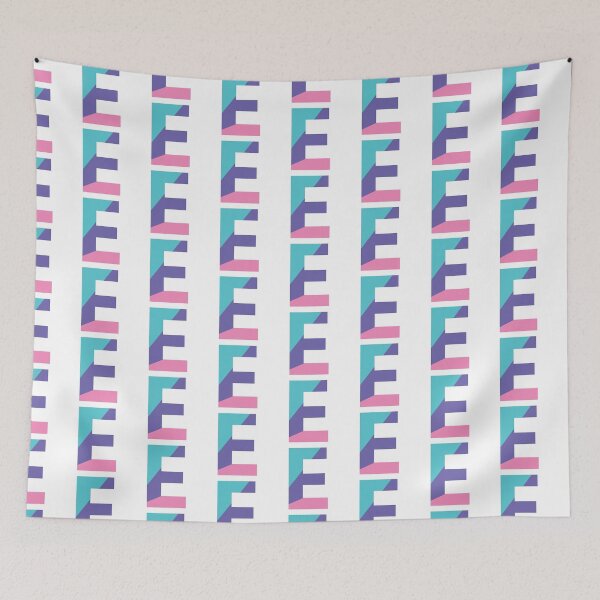 Item preview, Retro Color Block Letter E – Geometric Initial Monogram Design designed and sold by Fontaine Color Co..