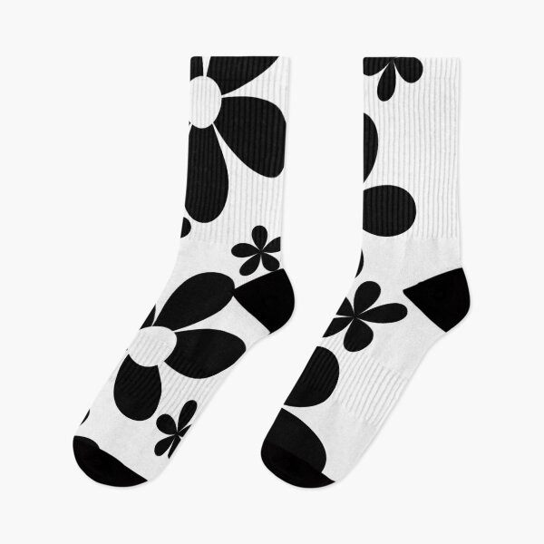 Item preview, Retro Mod Daisies Black and White designed and sold by P9Designs.