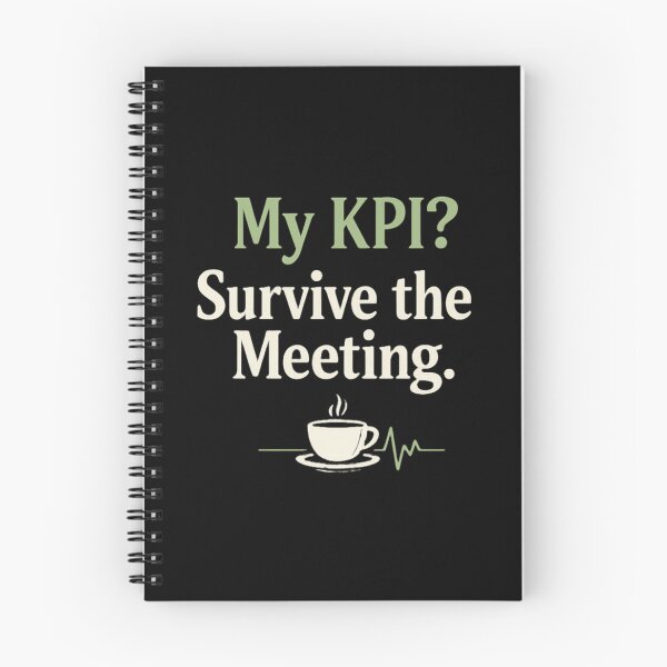 Item preview, My KPI? Survive the Meeting – Minimal Corporate Humor Design designed and sold by Echo_Lane.