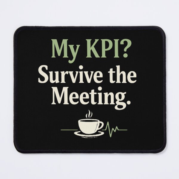 Item preview, My KPI? Survive the Meeting – Minimal Corporate Humor Design designed and sold by Echo_Lane.