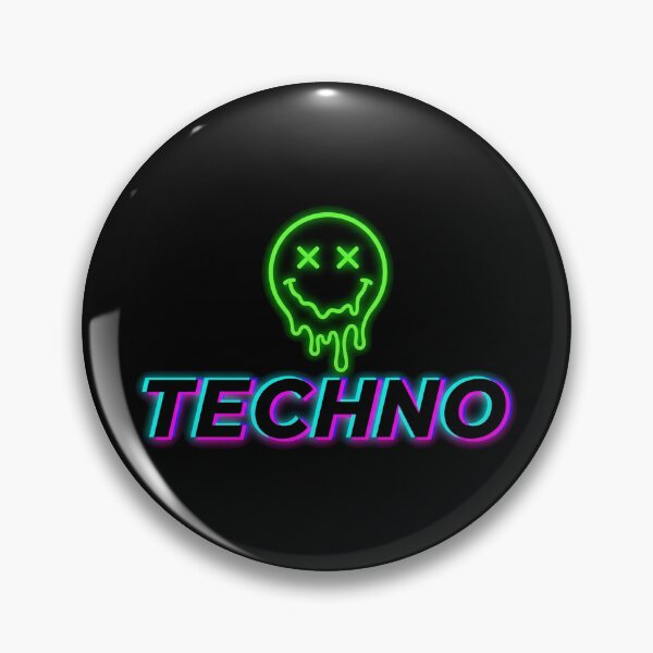 Item preview, Techno Melting Acid Smiley Rave Neon Glitch designed and sold by SPAZE-Typo.
