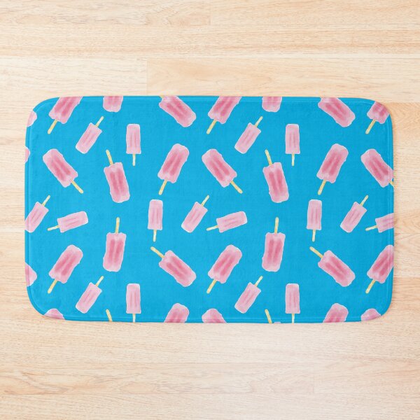 Item preview, Pink Ice Creams Pattern on blue Background designed and sold by studiodrchicken.