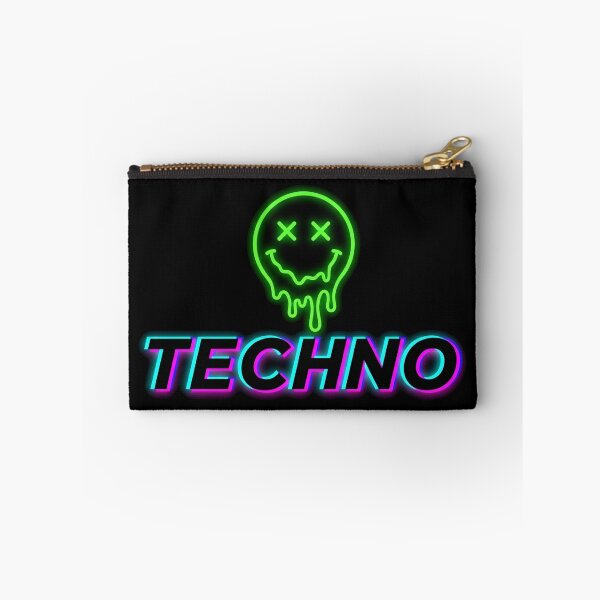 Item preview, Techno Melting Acid Smiley Rave Neon Glitch designed and sold by SPAZE-Typo.