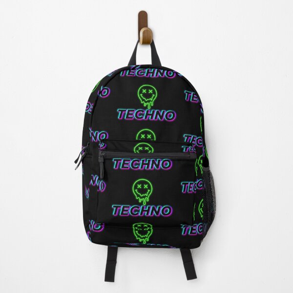 Item preview, Techno Melting Acid Smiley Rave Neon Glitch designed and sold by SPAZE-Typo.