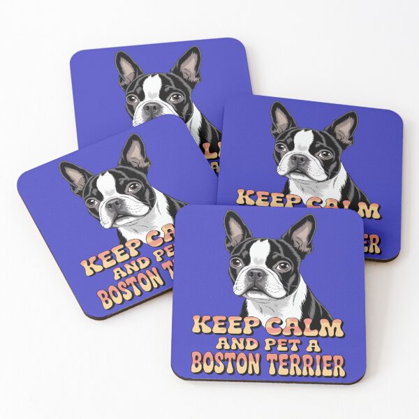 Aperçu de l'œuvre Propriétaire d'un Boston Terrier : restez calme et caressez votre Boston Terrier ! créée et vendue par fantasticdesign.