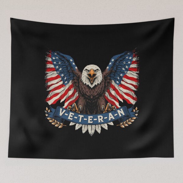 Item preview, Veteran Alphabet American Flag Patriotic Military Veteran designed and sold by Redgiant87x.