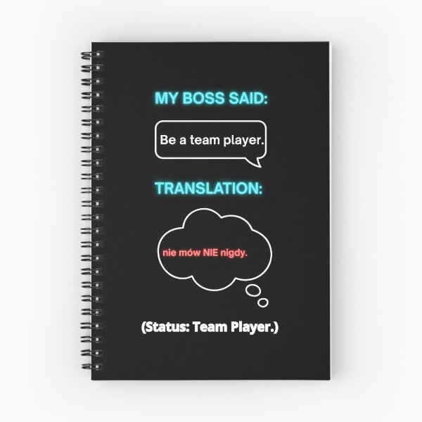 Item preview, Black My Boss Said: Be a Team Player – Funny Polish Diaspora Work Humour Gift designed and sold by VibePolinglish.