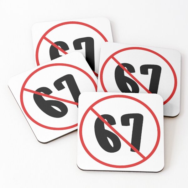 Item preview, No 67 Symbol – Crossed Out Number Design designed and sold by Hues of Zen.