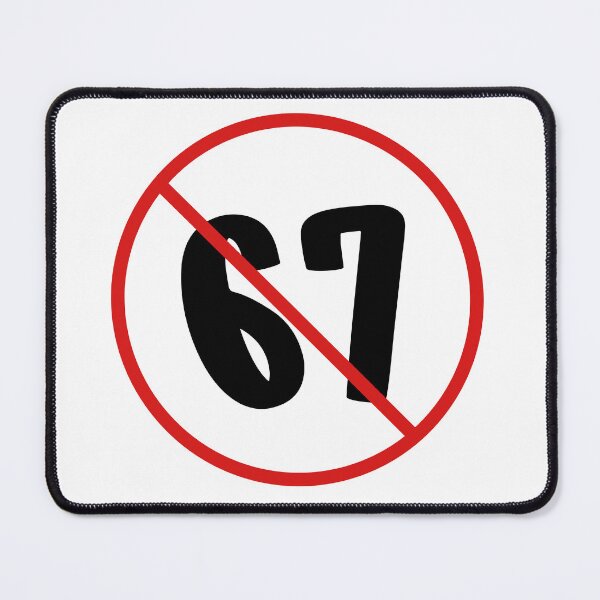 Item preview, No 67 Symbol – Crossed Out Number Design designed and sold by Hues of Zen.