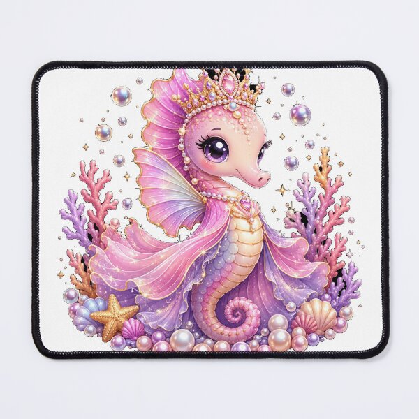 Item preview, Seahorse Princess Kids T-Shirt | Cute Ocean Girl Shirt | Kawaii Sea Tee | Gift for Girls designed and sold by SunnyDesign82.