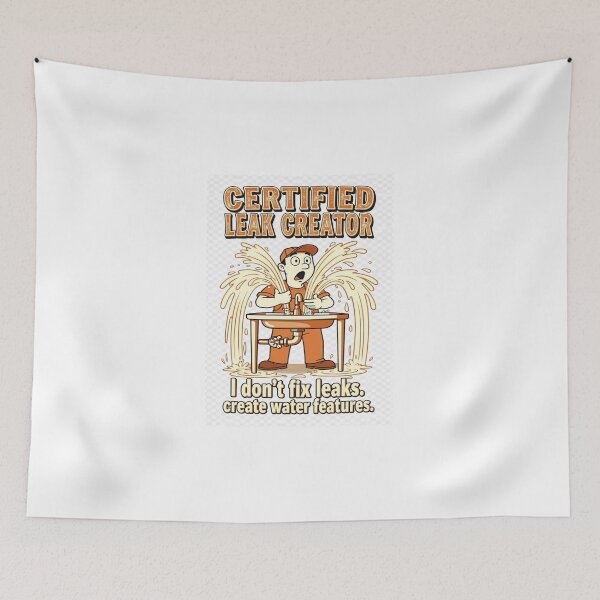 Item preview, Certified Leak Creator - Funny Plumber Gift for Dad | DIY Plumbing Fail T-Shirt   designed and sold by Petringo.