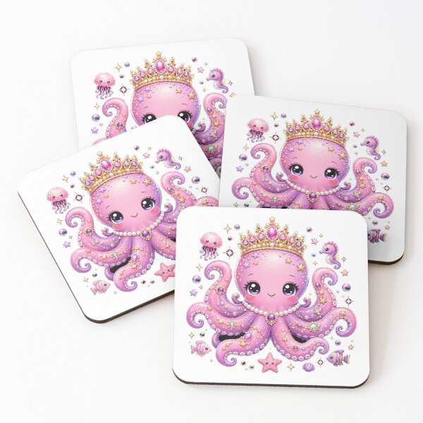Item preview, Pink Octopus Queen Kids T-Shirt | Cute Ocean Girl Shirt | Kawaii Sea Tee | Gift for Girls designed and sold by SunnyDesign82.