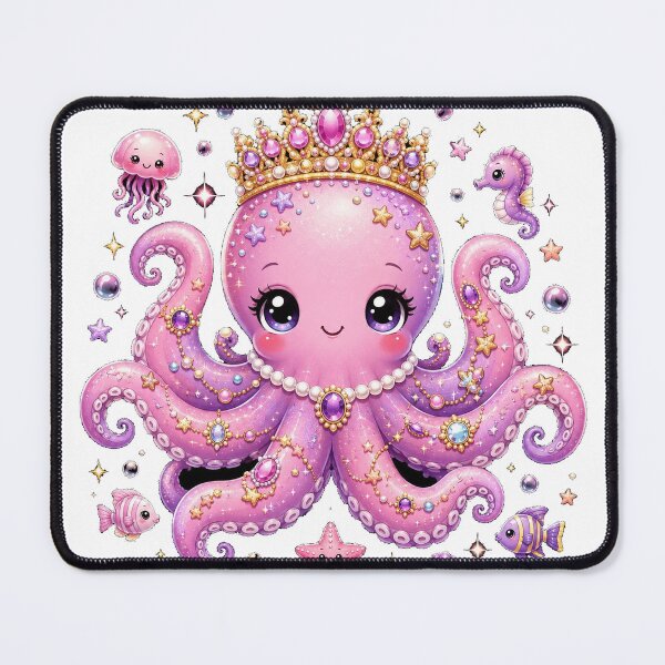 Item preview, Pink Octopus Queen Kids T-Shirt | Cute Ocean Girl Shirt | Kawaii Sea Tee | Gift for Girls designed and sold by SunnyDesign82.