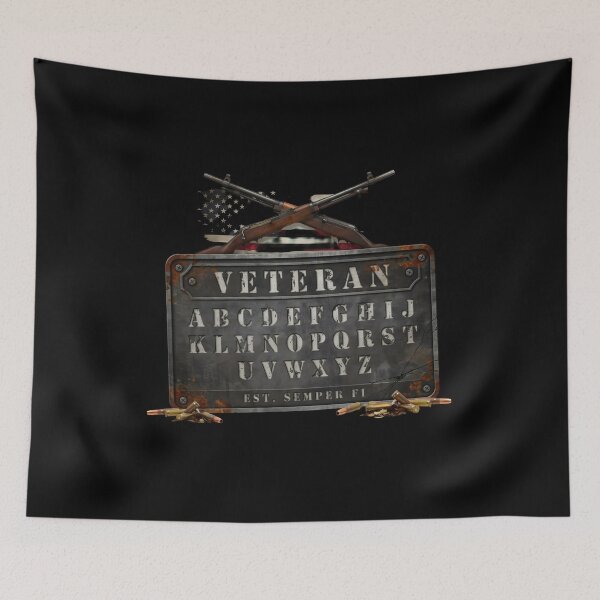 Item preview, Veteran Alphabet Patriotic American Flag Design for Retired Military Heroes designed and sold by Redgiant87x.