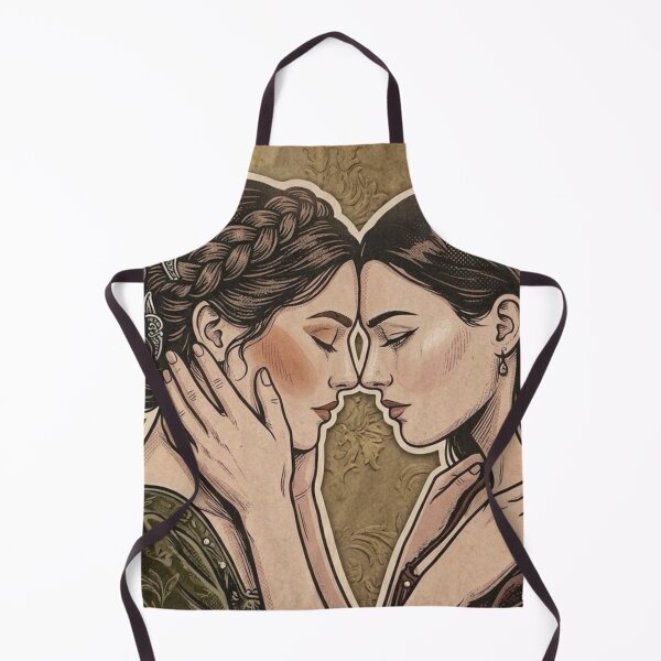 Item preview, Vintage WLW Romance | Forehead Touch | Historical Lesbian Couple Art designed and sold by IRON SIREN.
