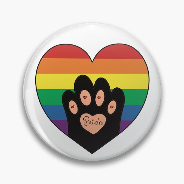 Item preview, Rainbow Pride Heart with Paw Print | LGBTQ+ Pet Lover designed and sold by Becky-Poppins.