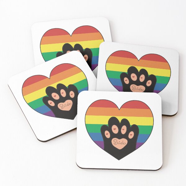 Item preview, Rainbow Pride Heart with Paw Print | LGBTQ+ Pet Lover designed and sold by Becky-Poppins.