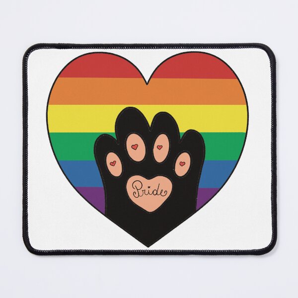 Item preview, Rainbow Pride Heart with Paw Print | LGBTQ+ Pet Lover designed and sold by Becky-Poppins.