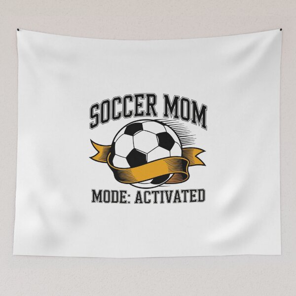 Item preview, Soccer Mom Mode Activated Typography with Ball and Ribbon designed and sold by DariaOltes.