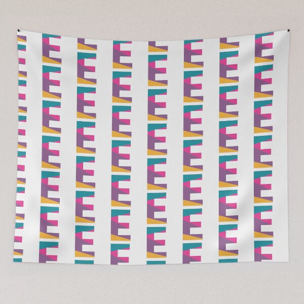 Item preview, Retro Color Block Letter E – Geometric Initial Monogram Design designed and sold by Fontaine Color Co..