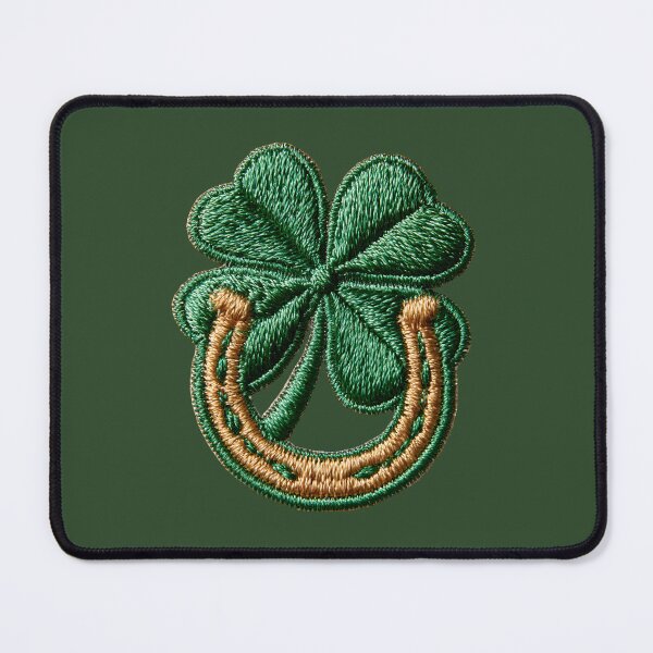 Item preview, Lucky Clover Horseshoe Embroidery designed and sold by MegaNovaArt.