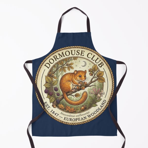 Item preview, Dormouse Club Vintage Badge European Wildlife Art designed and sold by CalmCapy Co.