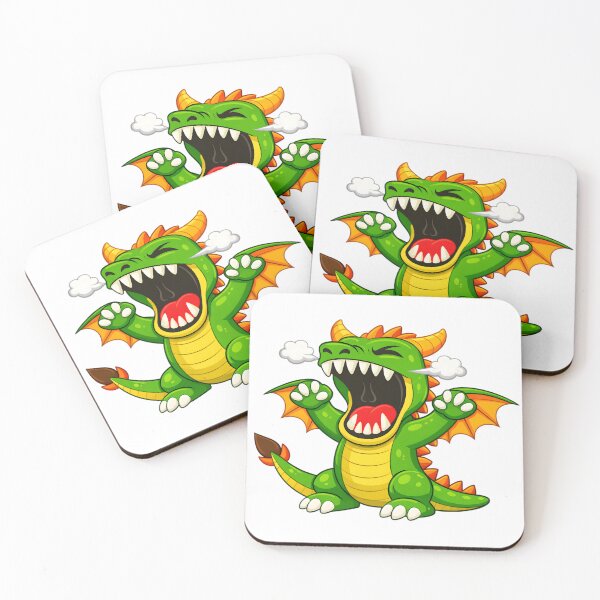 Item preview, Cute Roaring Dragon – Cartoon Green Dragon Illustration designed and sold by ROARSOME DESiGNS.