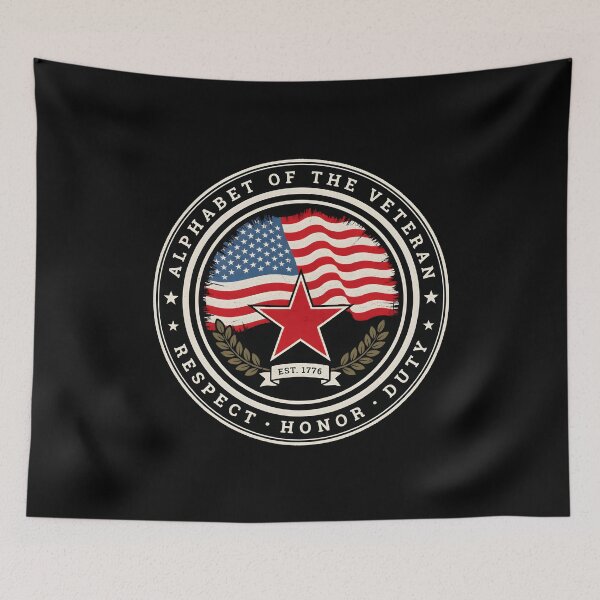 Item preview, Veteran Alphabet Military Pride American Flag Patriotic designed and sold by Redgiant87x.
