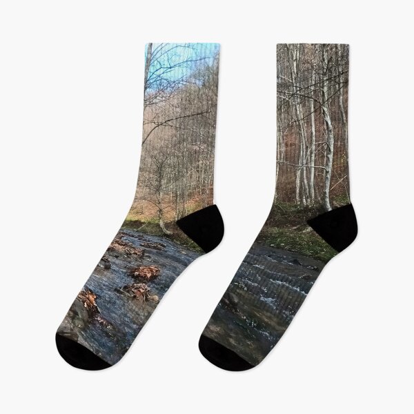 Item preview, Mountain River in Early Autumn – Scenic Nature from Romania designed and sold by MSMPrintDesign.