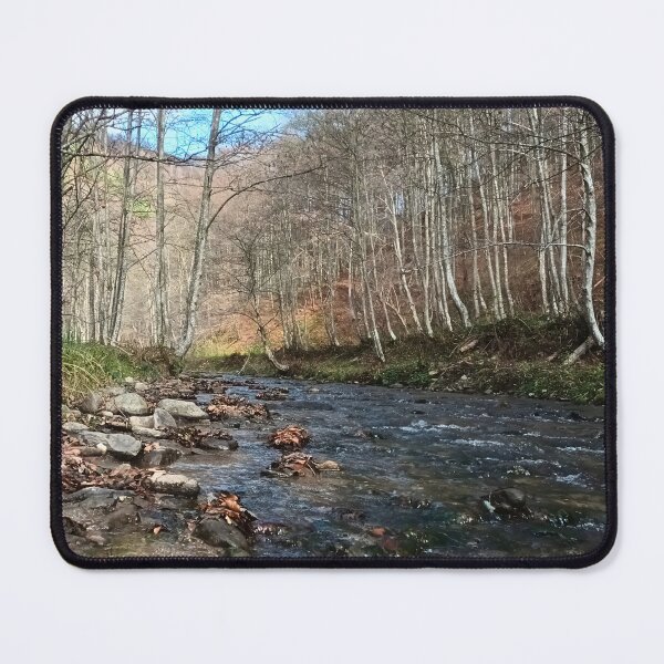 Item preview, Mountain River in Early Autumn – Scenic Nature from Romania designed and sold by MSMPrintDesign.
