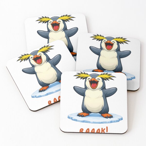 Item preview, RAAAK! – Cute Shouting Cartoon Penguin Illustration designed and sold by ROARSOME DESiGNS.