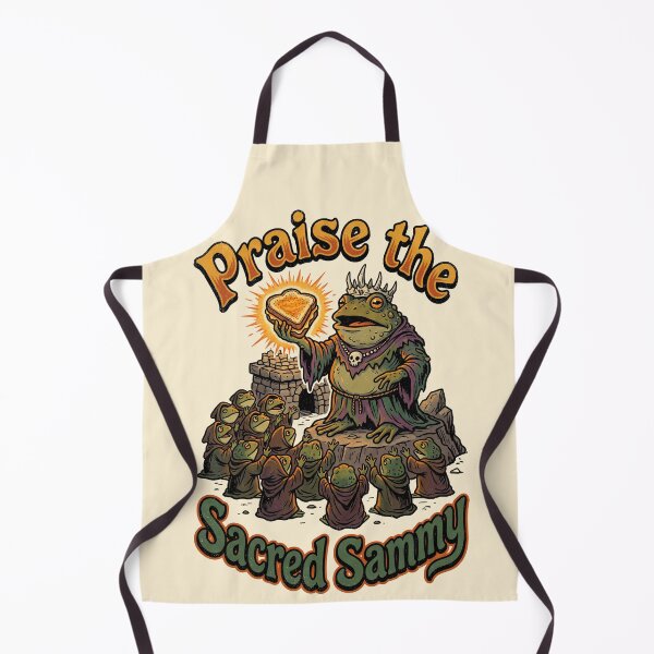 Item preview, Frog Cult Leader Worshipping a Grilled Cheese Sandwich designed and sold by Dream Capsules.