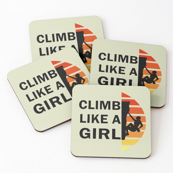 Item preview, Vintage Rock Climbing Woman - Climb like a girl  designed and sold by Alexaltay.