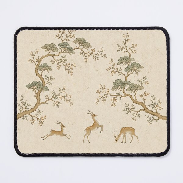 Item preview, Vintage Deers Beneath Pine Branches designed and sold by TheFourthGarden.