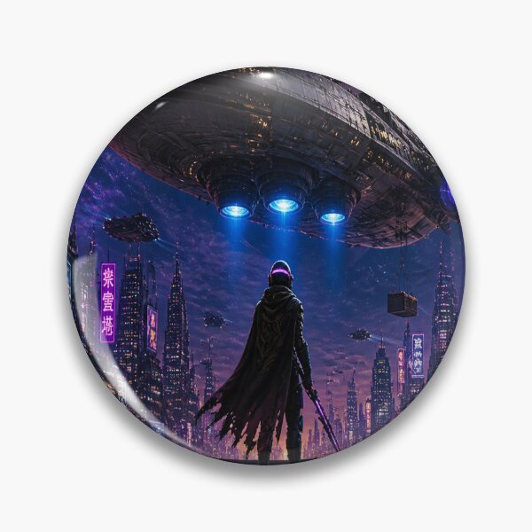 Item preview, Neon Galaxy Outpost – Cyberpunk Space Explorer Art designed and sold by Shaw1Berry.