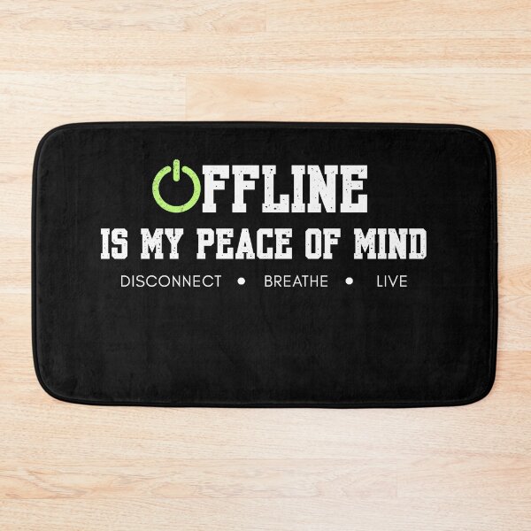 Item preview, Offline Is My Peace of Mind T-Shirt | Digital Detox Shirt | Disconnect Breathe Live Graphic Tee designed and sold by QuirkyCloud Designs.