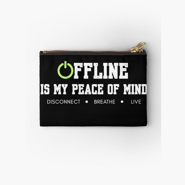 Item preview, Offline Is My Peace of Mind T-Shirt | Digital Detox Shirt | Disconnect Breathe Live Graphic Tee designed and sold by QuirkyCloud Designs.