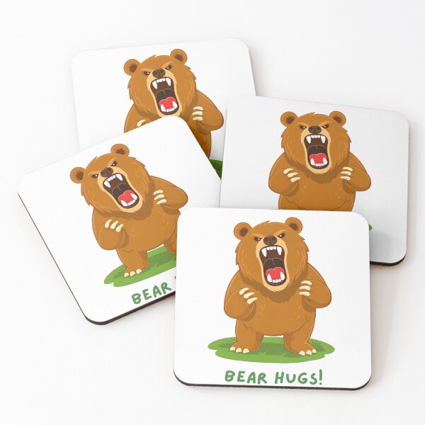 Item preview, BEAR HUGS! – Cute Roaring Bear Cartoon Illustration designed and sold by ROARSOME DESiGNS.