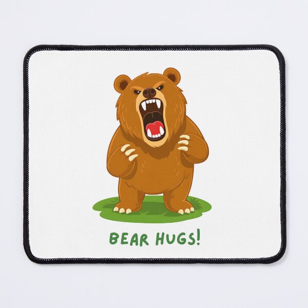 Item preview, BEAR HUGS! – Cute Roaring Bear Cartoon Illustration designed and sold by ROARSOME DESiGNS.