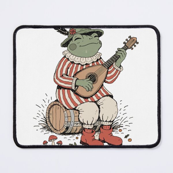 Item preview, Frog Bard Society | Medieval Musician Frog Playing Lute designed and sold by fallmoree.