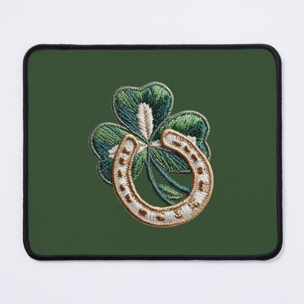 Item preview, Lucky Clover and Horseshoe Embroidery designed and sold by MegaNovaArt.