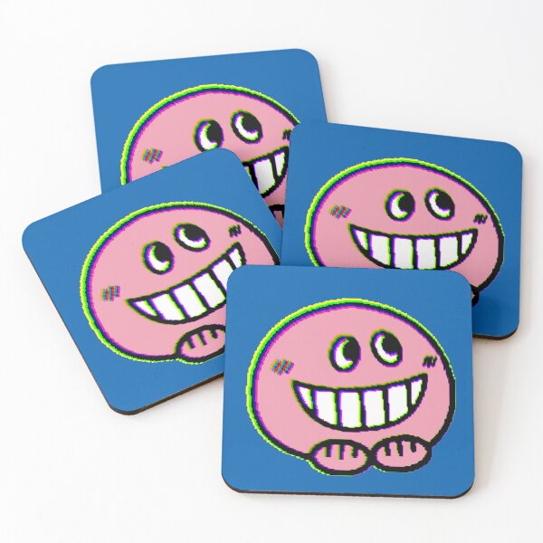 Item preview, Pink Character Big Smile Glitch Effect designed and sold by AstronautMerch.