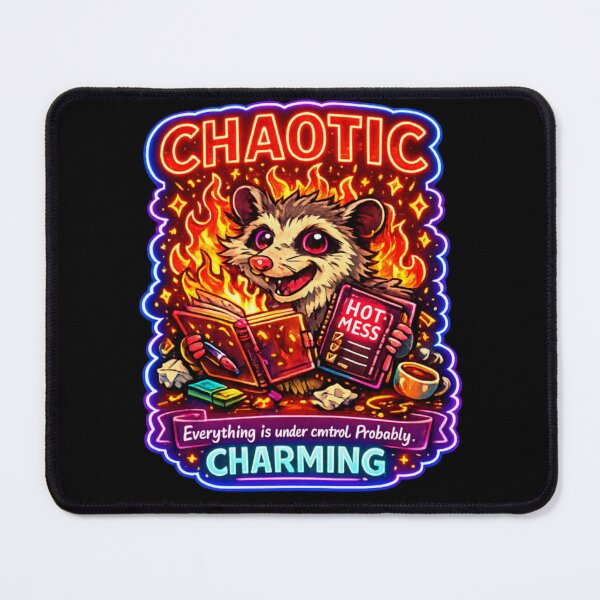 Item preview, Chaotic but Charming Neon Possum Sticker | Cyberpunk Kawaii Art designed and sold by Bismillah-Najah.